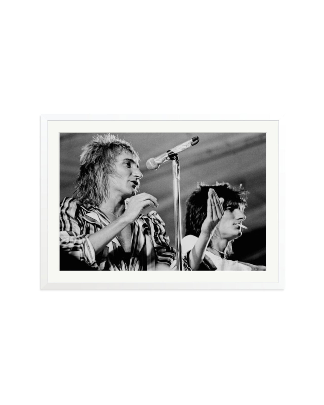Rod Stewart & Ron Wood 1975 White / XXL