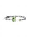 Daria bracelet peridot / chrysolite rhodium