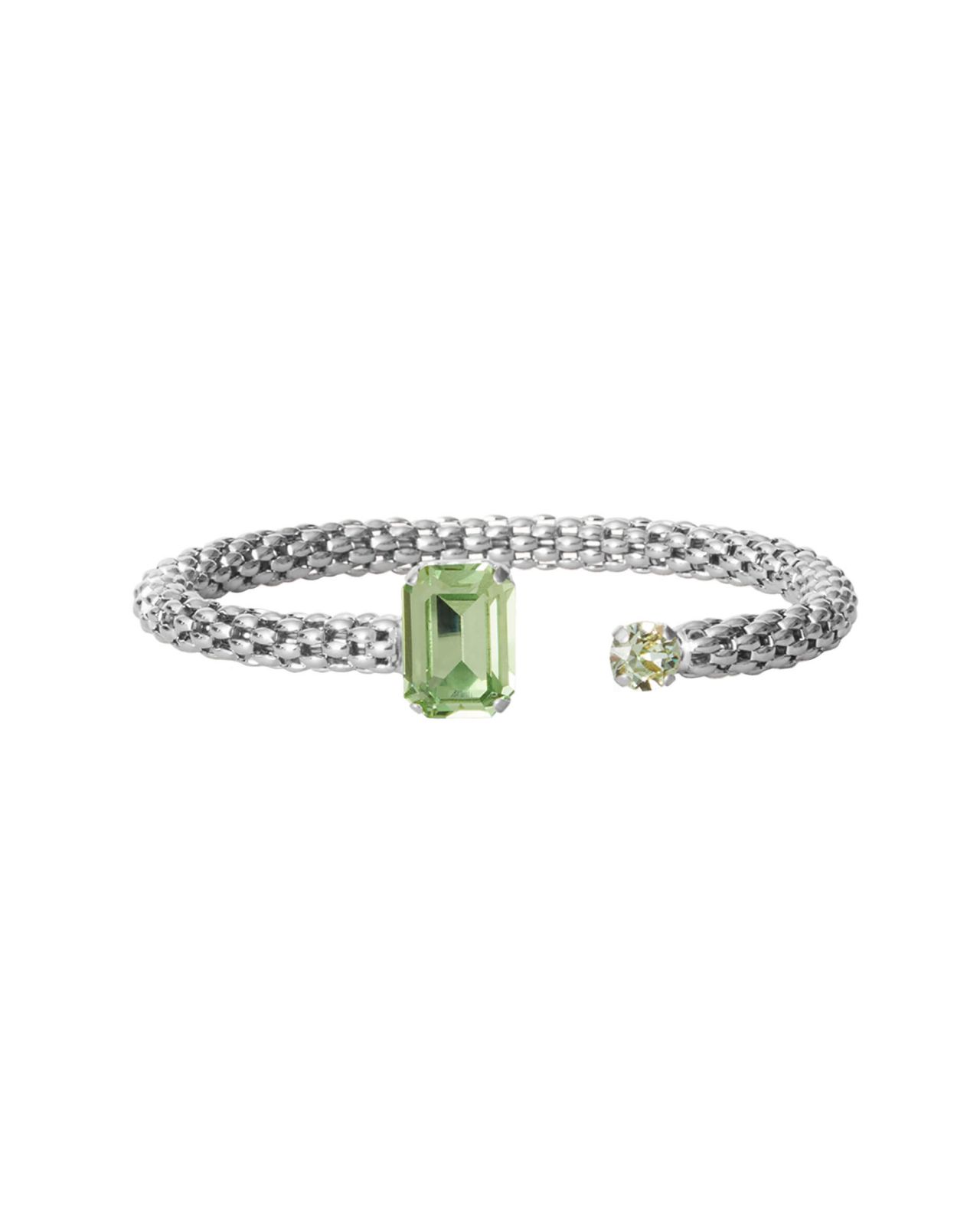 Daria bracelet peridot / chrysolite rhodium