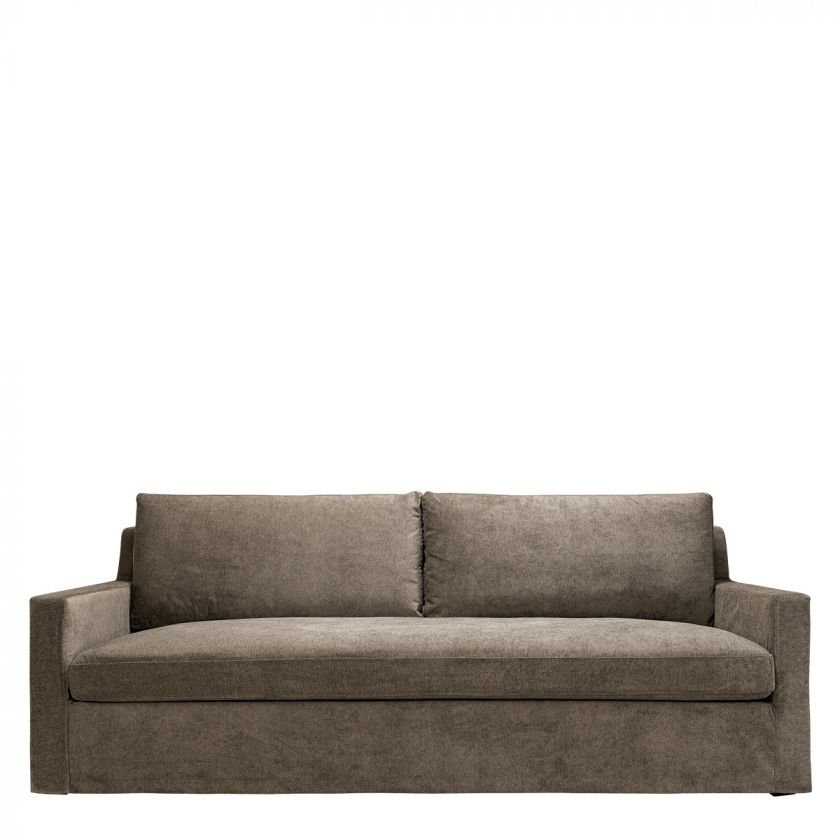 Guilford sofa, ekte brun, 3-seters