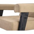 Milo leather armchair beige nubuck high