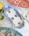 Fontane Bianche serving platter white/blue