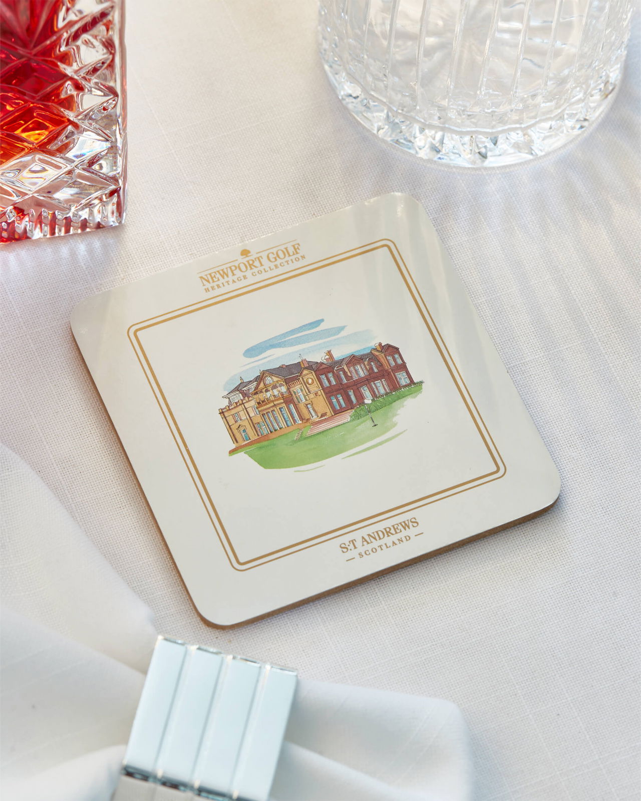 Clubhouse glasunderlägg vit 6-pack