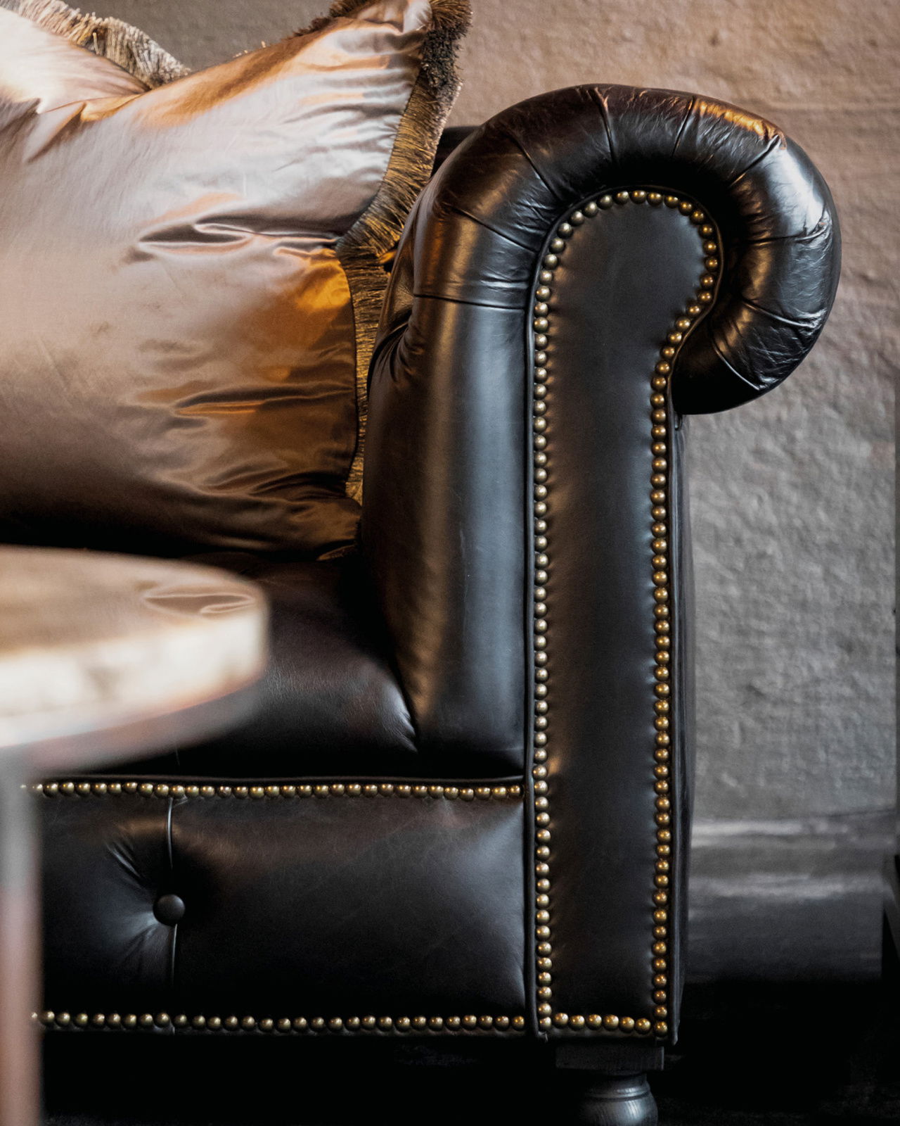 Kensington leren zitbank fudge