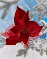 Antonia Flower Christmas Decoration Red