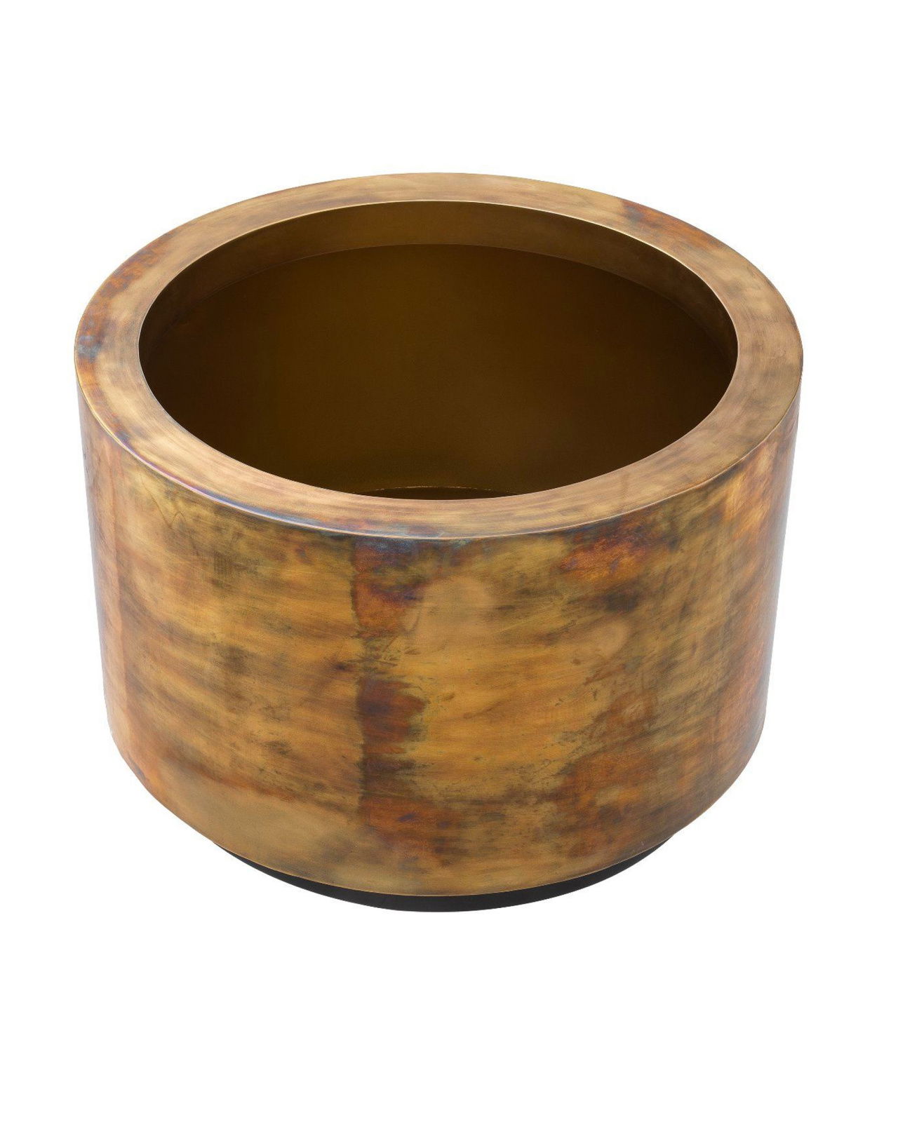 Jasper planteringslåda rund antik mässing OUTLET