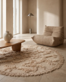Rio rundt beige tæppe