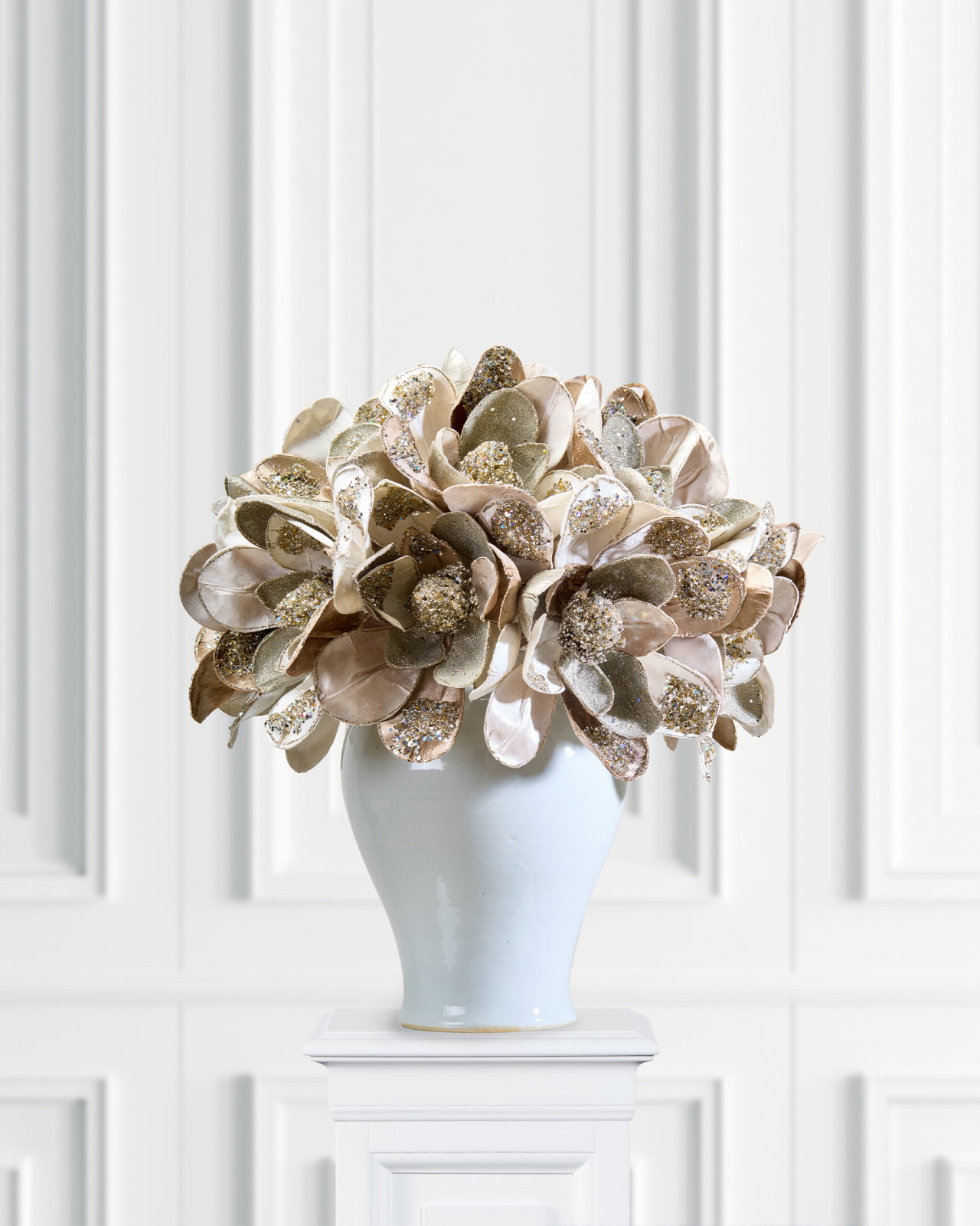 Magnolia Dekorationszweig champagne