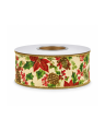 Holly Season textile ribbon beige/red/green 9 m