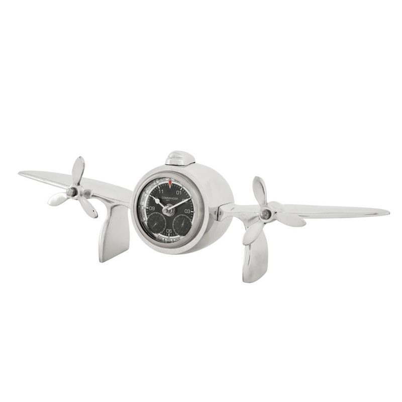 Clock Commander polished aluminium