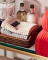 Cognac tray rattan