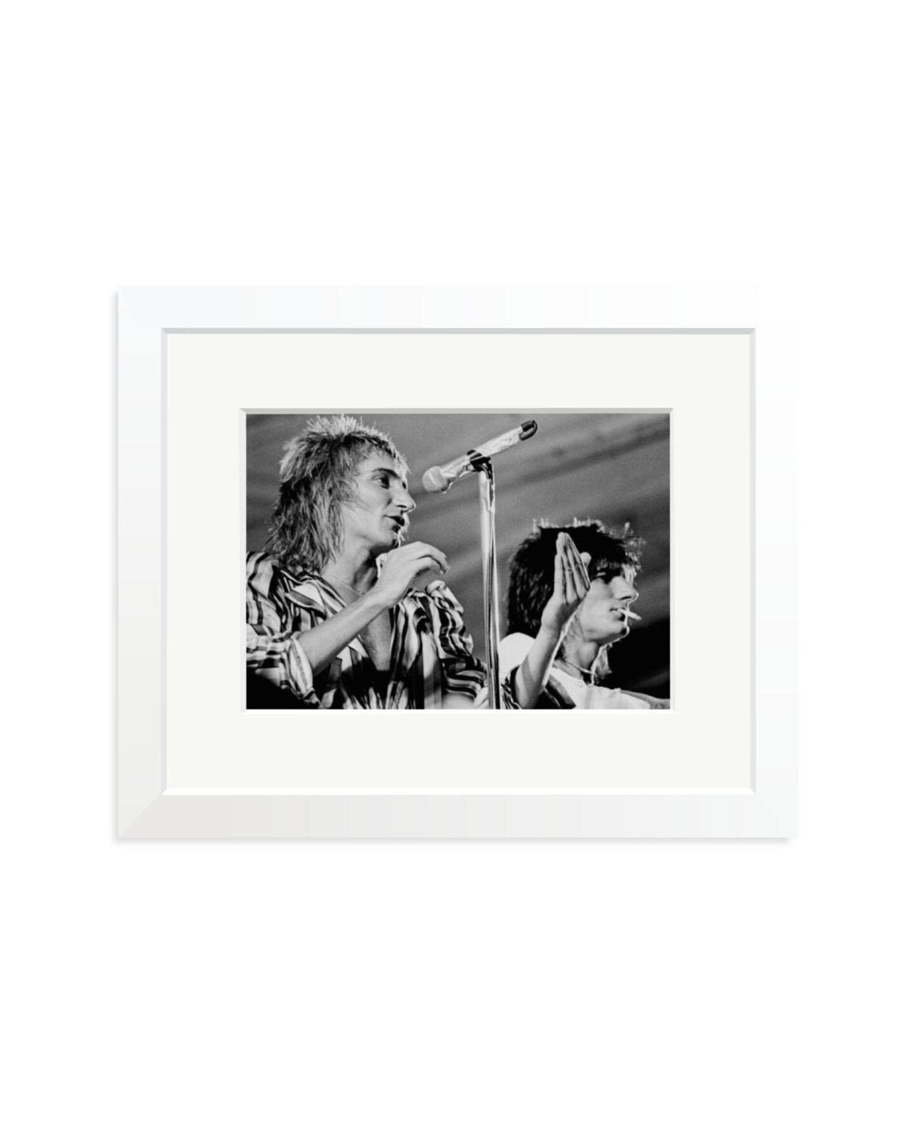 Rod Stewart & Ron Wood 1975 White / Small