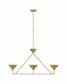 Orsay 3-Light Linear Chandelier Antique Brass Medium