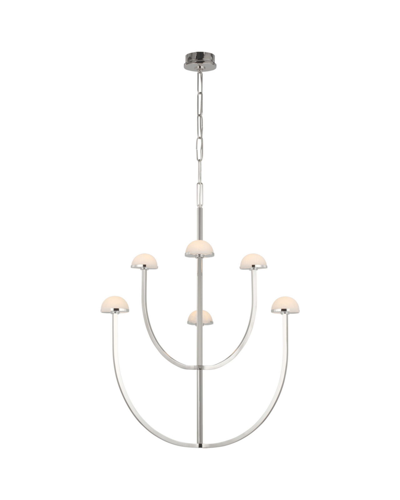 Pedra Two-Tier Chandelier Polished Nickel Large
