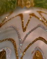 Lux Pearl kerstbal wit/goud