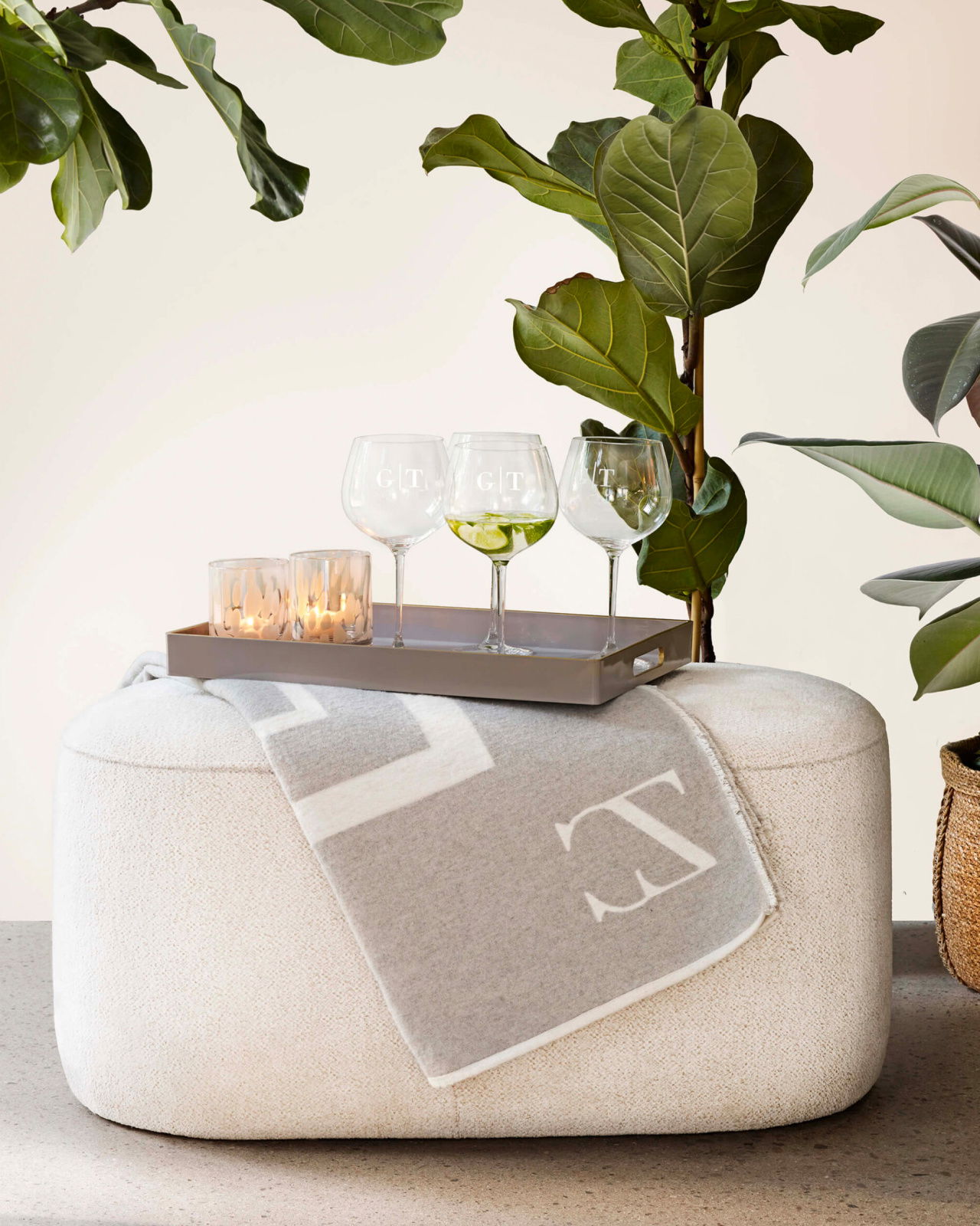 Marseille ljuslykta vit