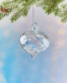 Iris Christmas ball pomegranate clear glass