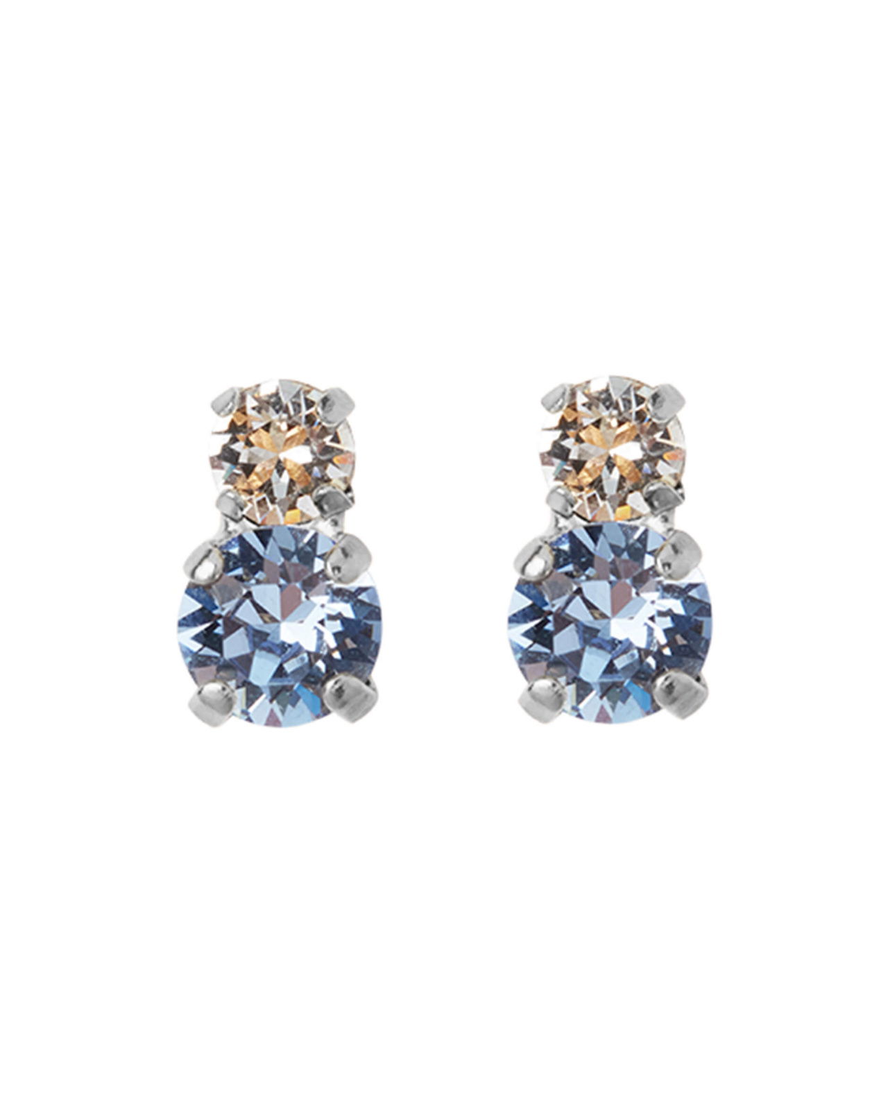 Leah Earrings Blue Combo Rhodium
