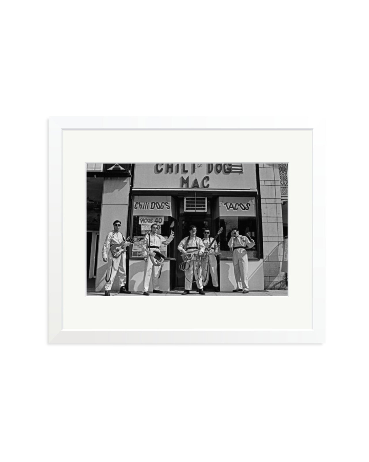 Devo at The Chili Dog Mac in Akron 1978 White / Medium