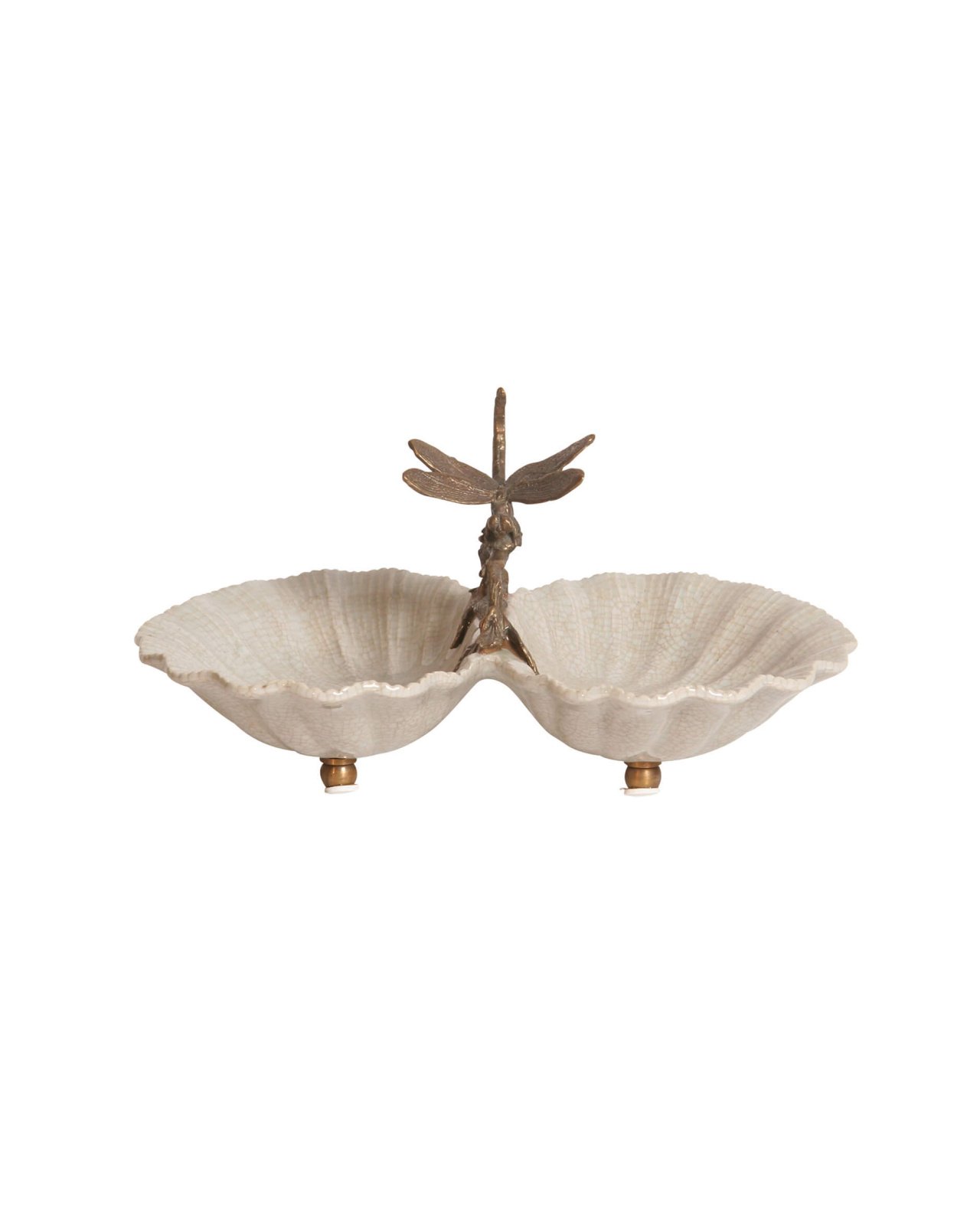 Dragonfly Double Bowl Off-white