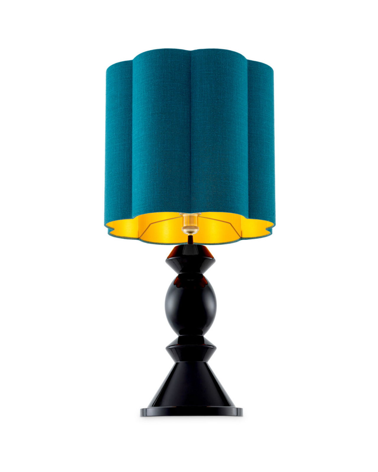 Dionne tafellamp zwart/turquoise