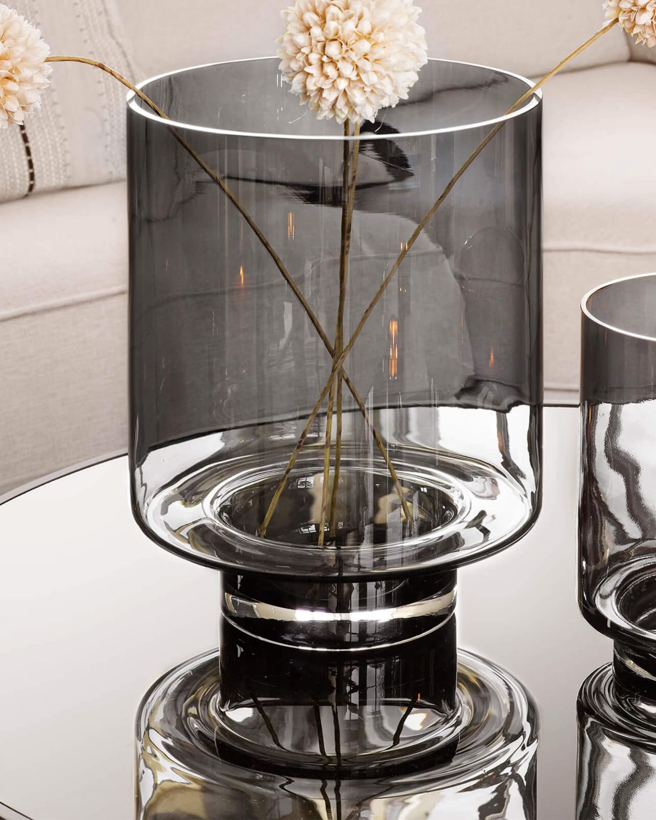 Toulon vase smoke gray