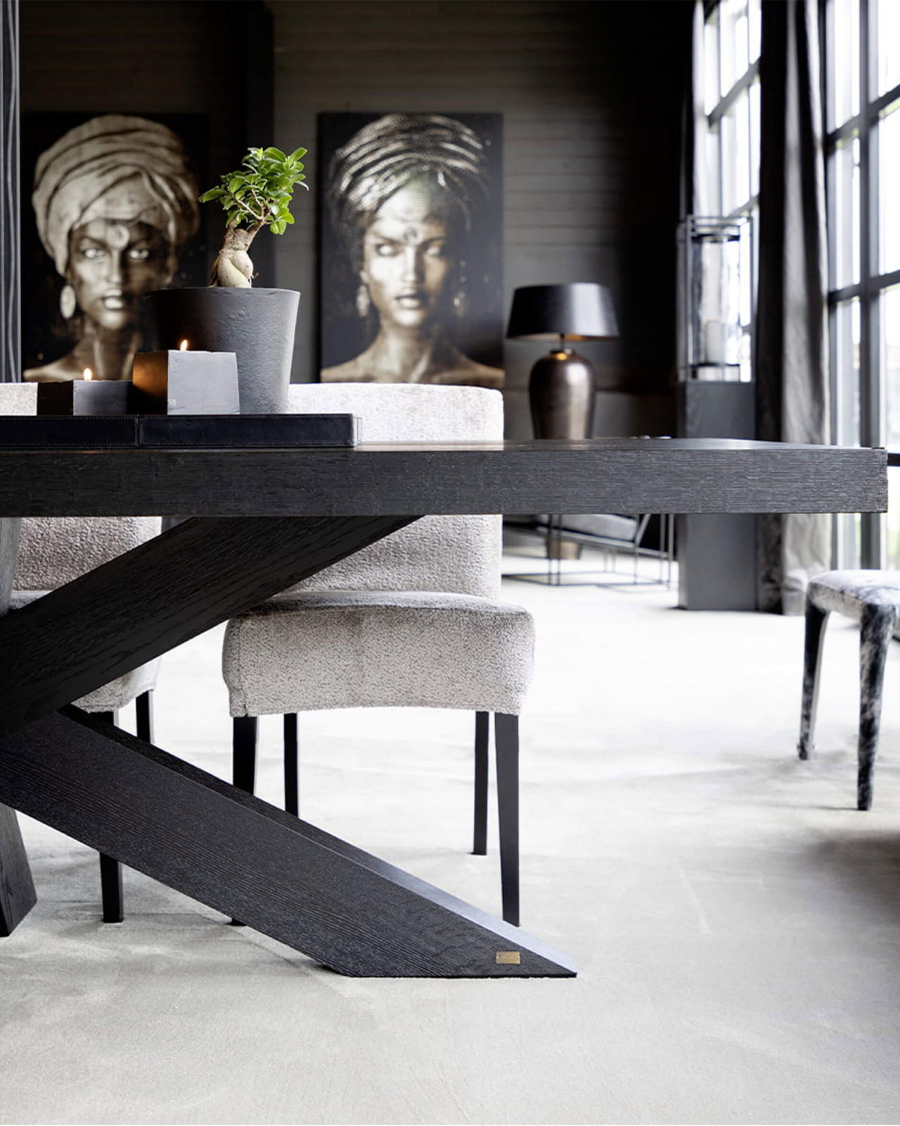 Hunter spisebord sort 240x110cm