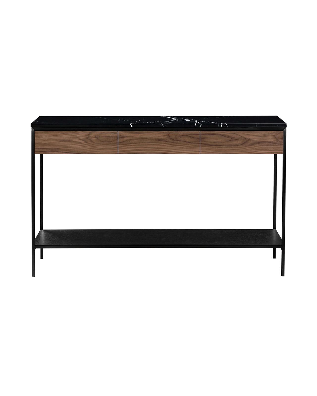 Erin console table black oak