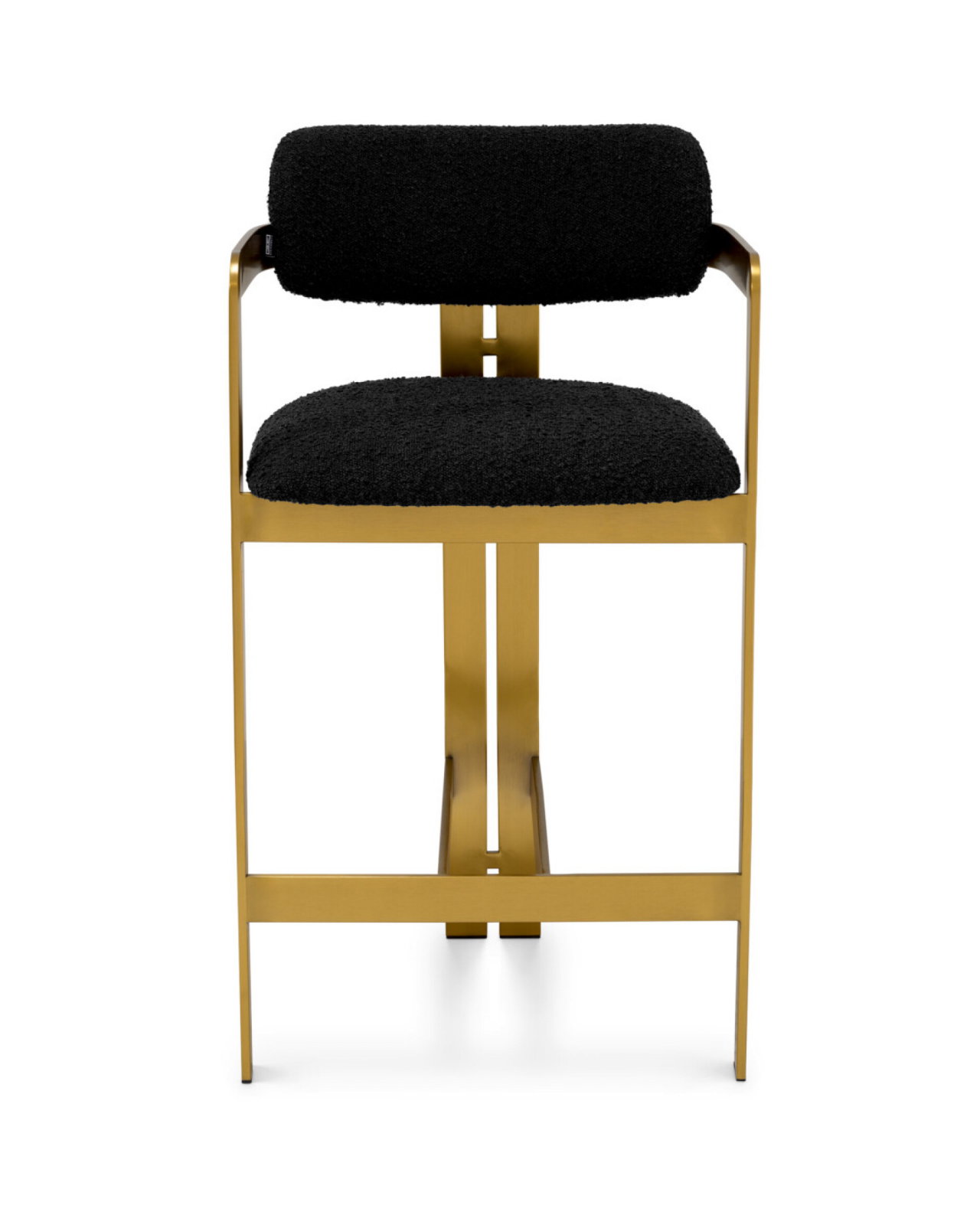 Donato Counter Stool Bouclé Black