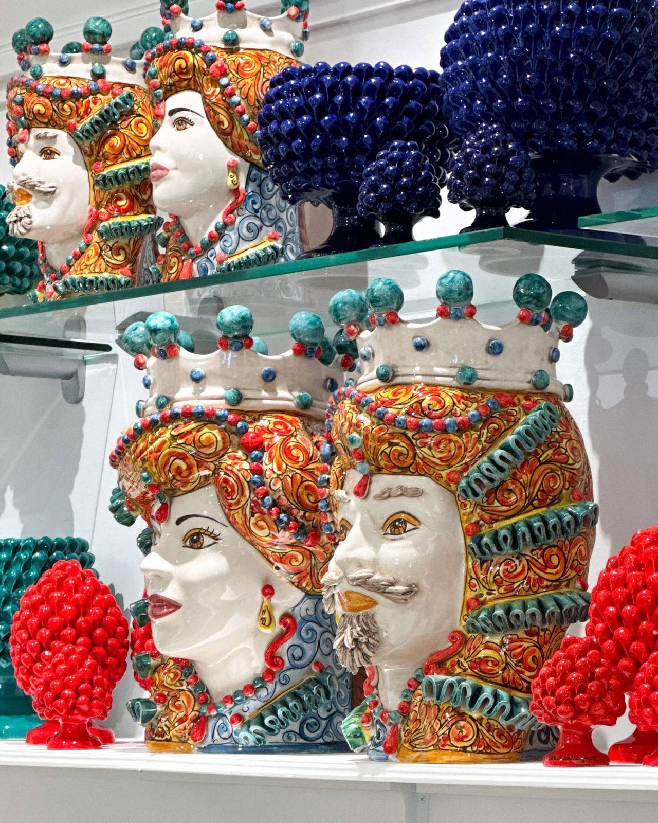 Testa di Moro uomo colored spirals