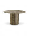 Florence Dining Table Silver Travertine