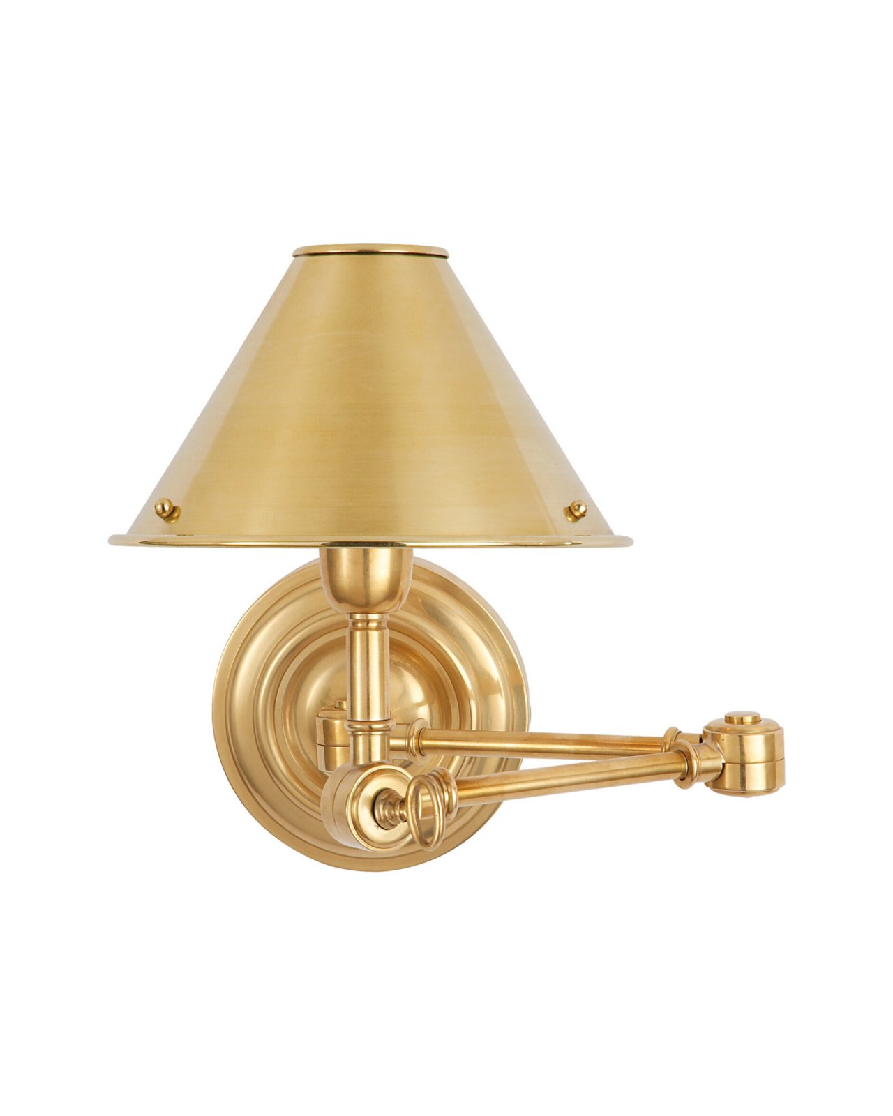 Anette Swing Arm Sconce Natural Brass