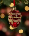 Winston fabergéägg juldekoration röd