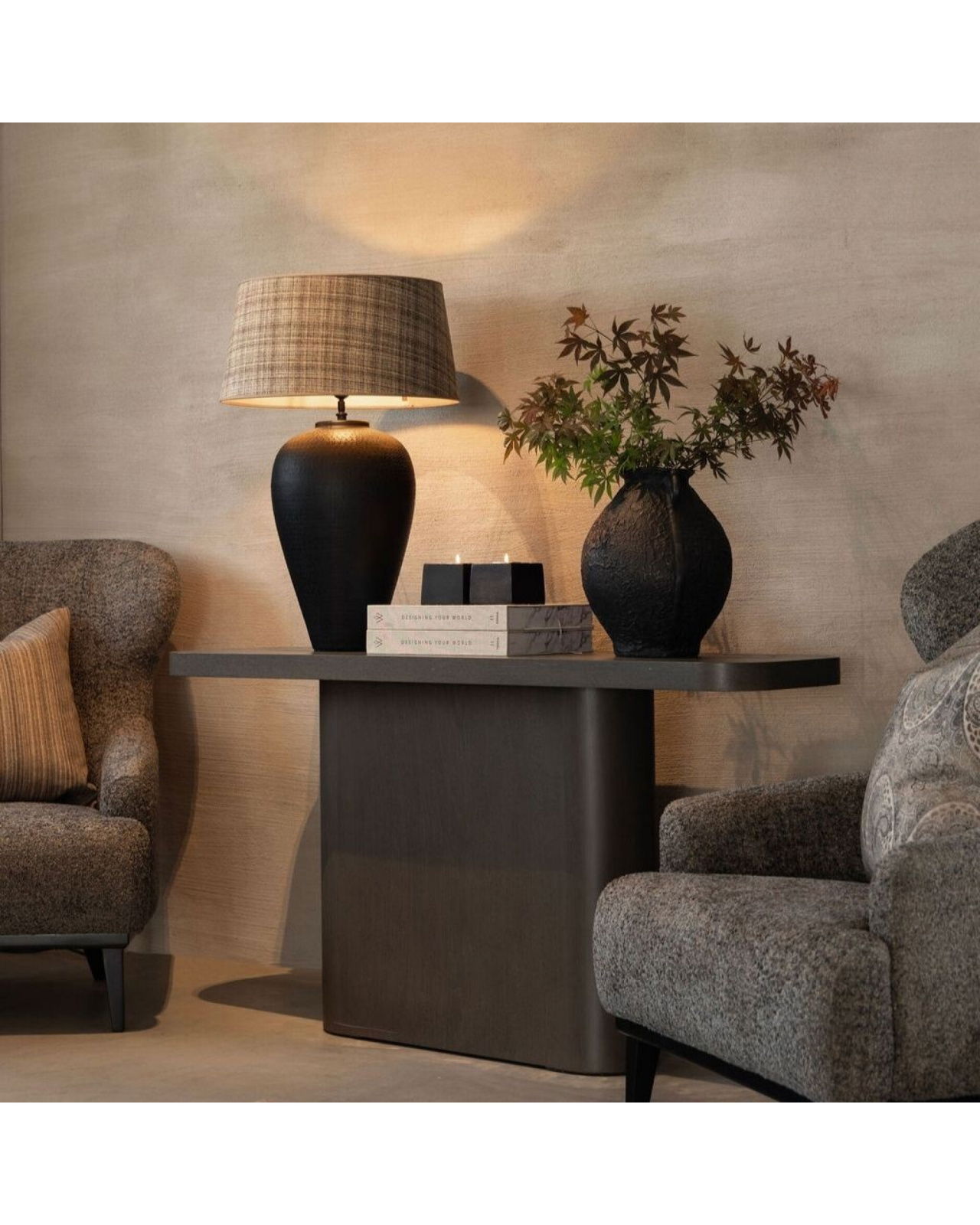 Klassischer Lampenschirm callum plaid brown OUTLET