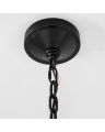 Darlana Large Wrapped Ring Chandelier Aged Iron and Rattan