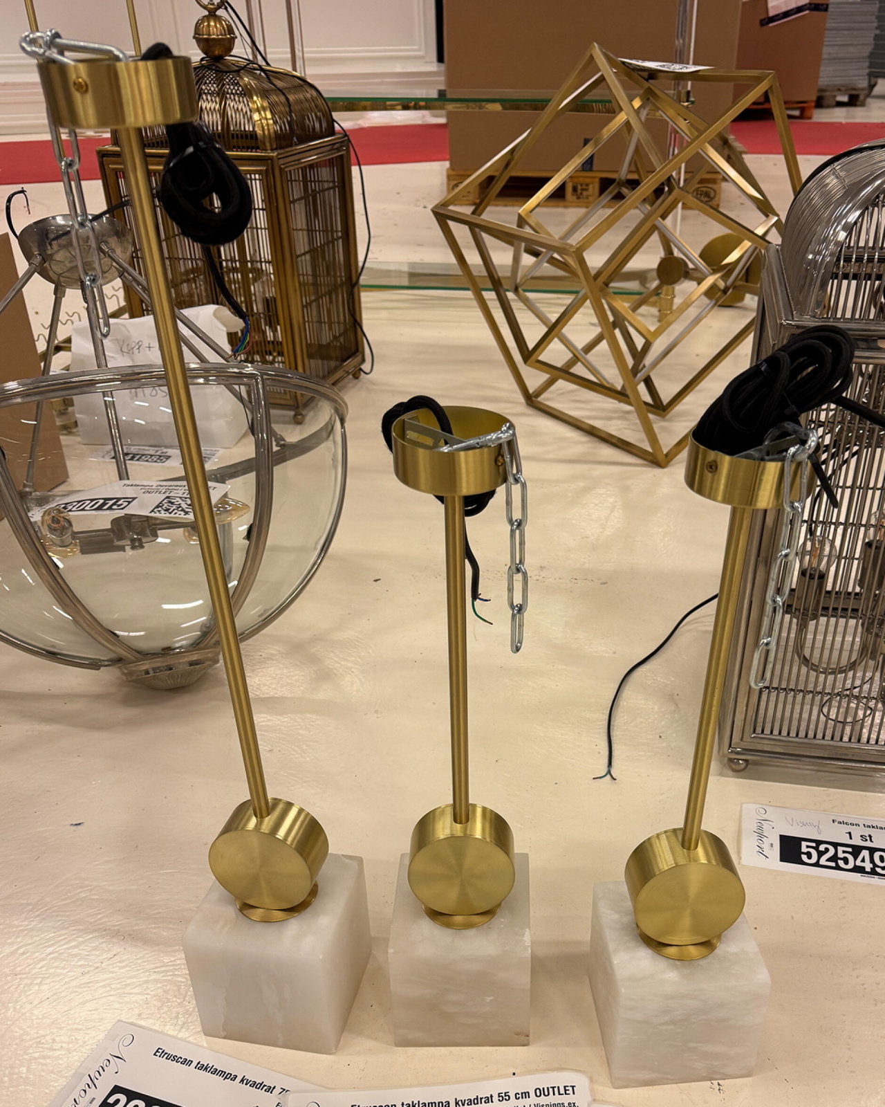 Etruscan taklampa mässing OUTLET