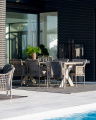 Cross Dining Table Charcoal 220cm