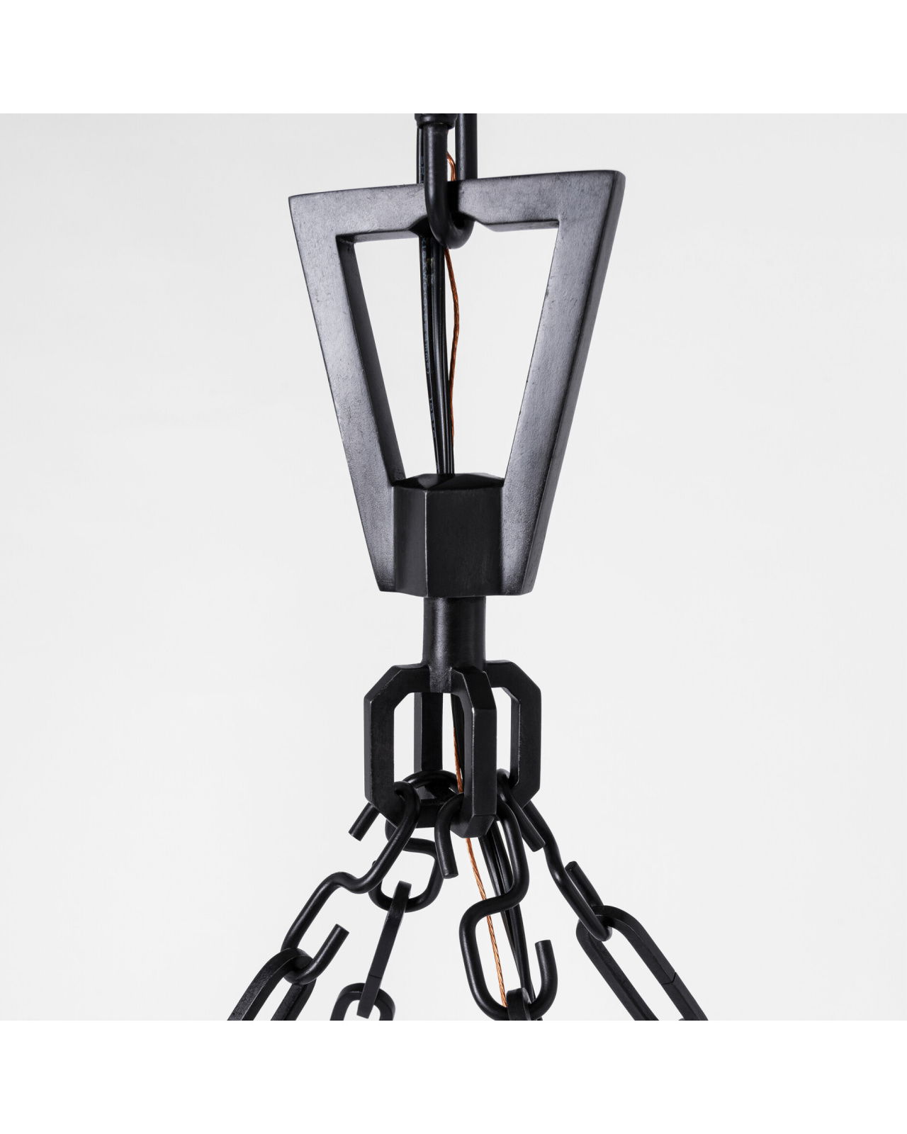 Darlana wrapped taklampa rund aged iron L