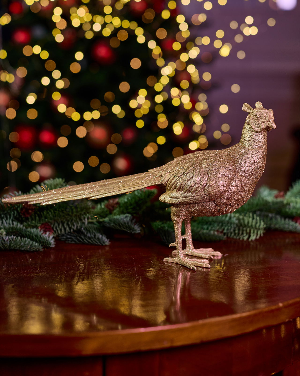 Evelyne Pheasant Christmas Decoration Gold
