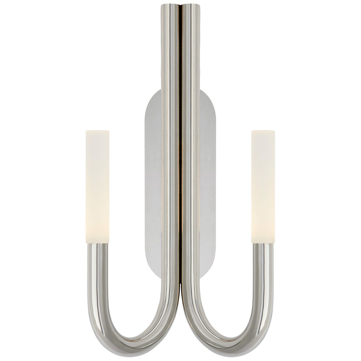Rousseau Double Wall Sconce Polished Nickel