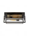 Halle 17" Flush Mount Black