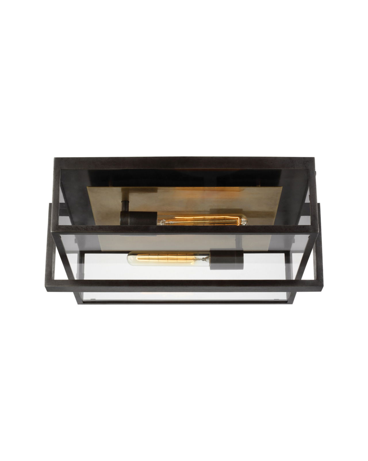 Halle 17" Flush Mount Black