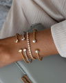 Mini Twisted armbånd pearl