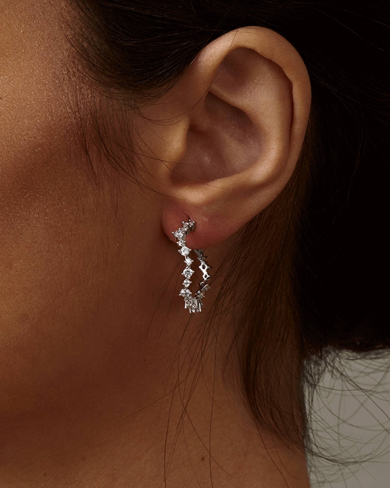 Capella Hoops Earrings Crystal