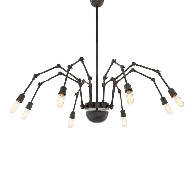 Taklampa Spider 8 lampor Bronze OUTLET