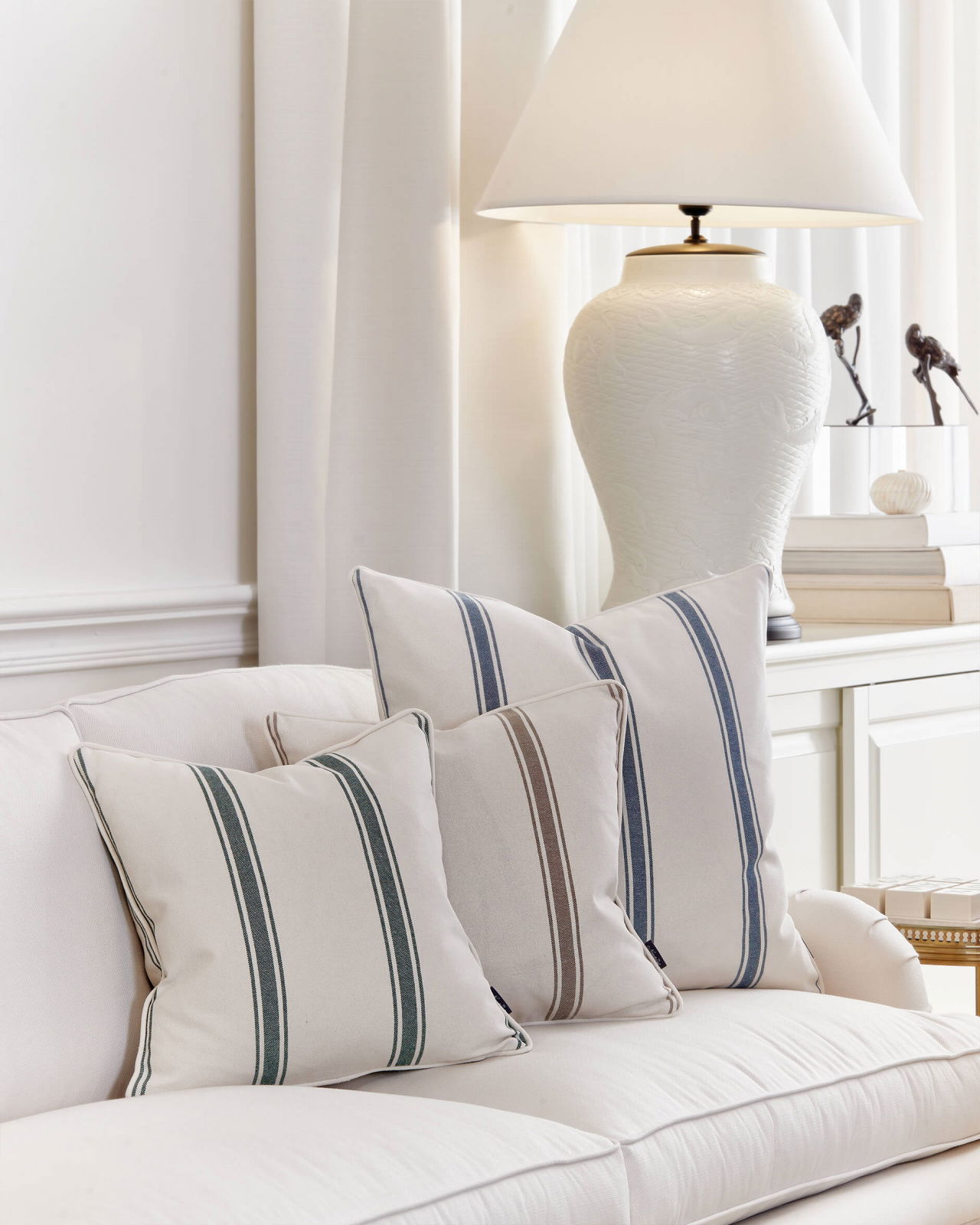 Shannon kuddfodral beige/vit