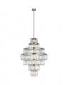 Killarney 32" Layered Chandelier Nickel/Clear Crystal