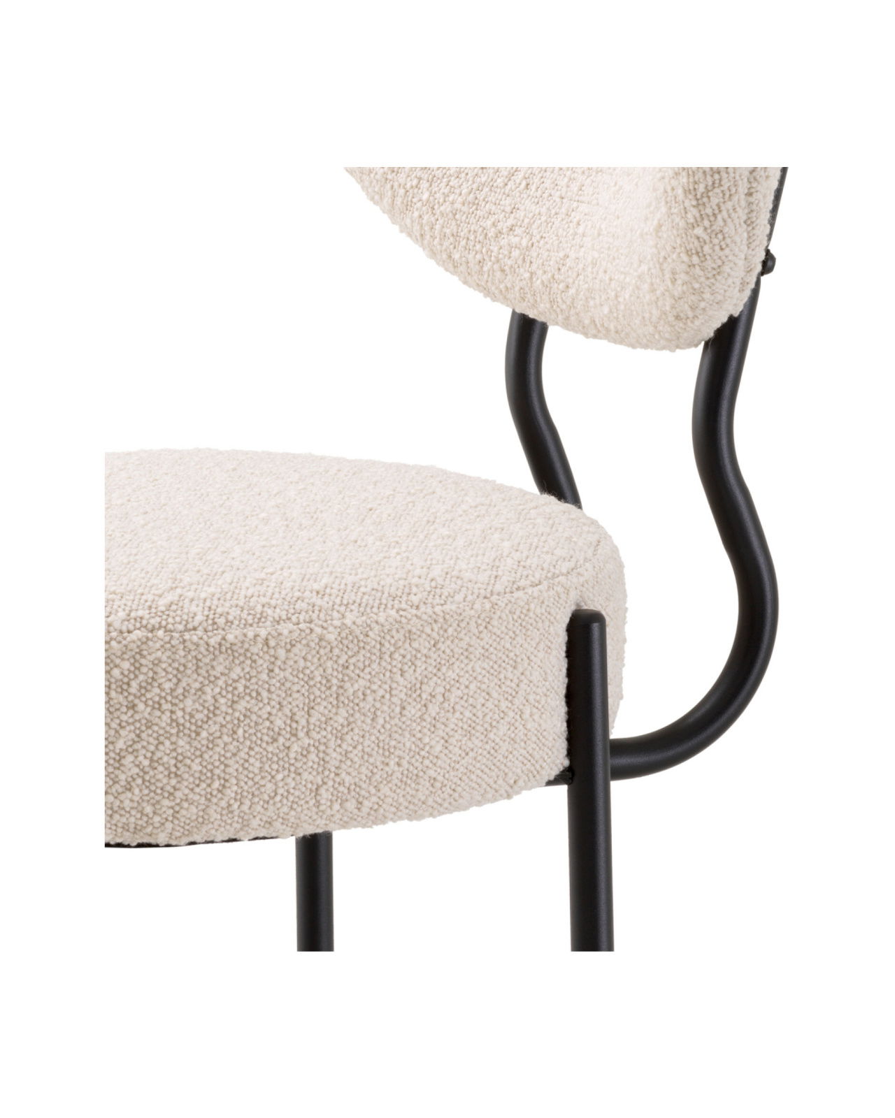 Vicq matstol bouclé cream 2-set