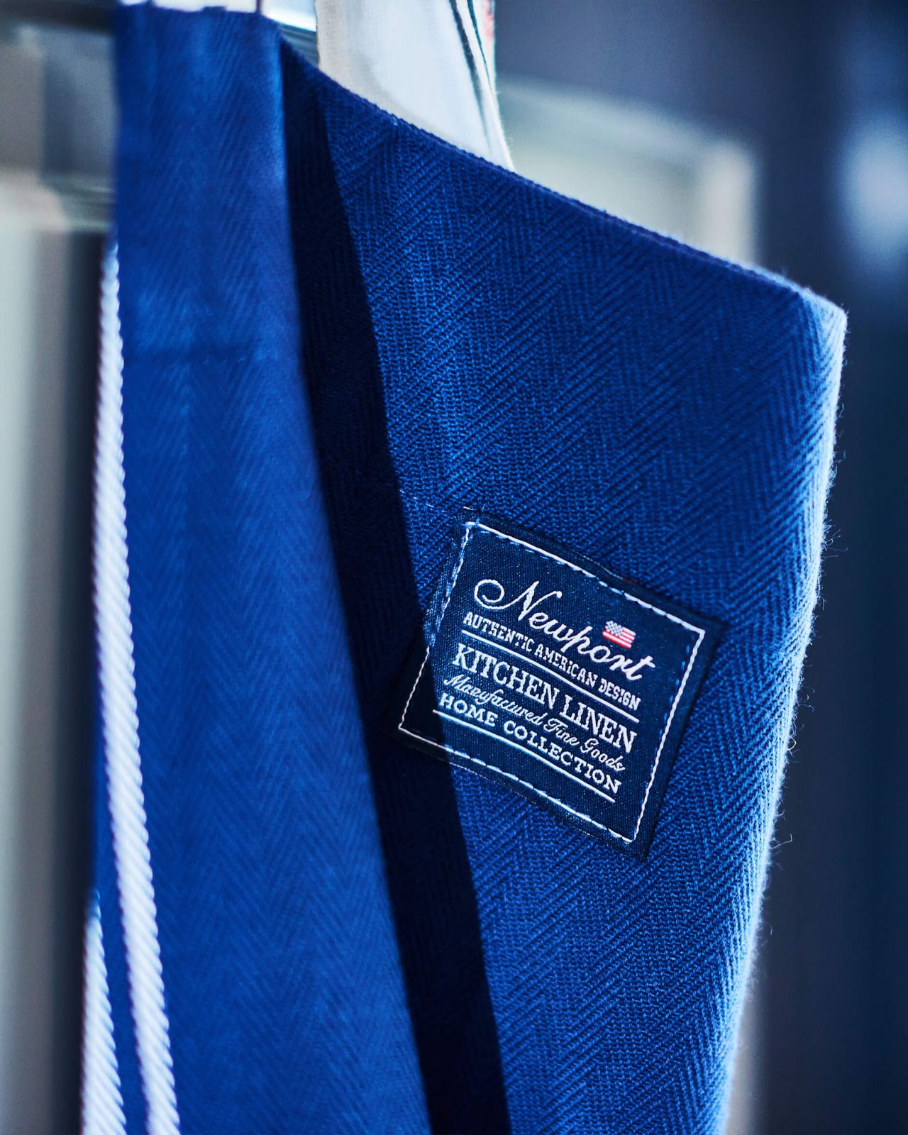 Provence förkläde blå/vit