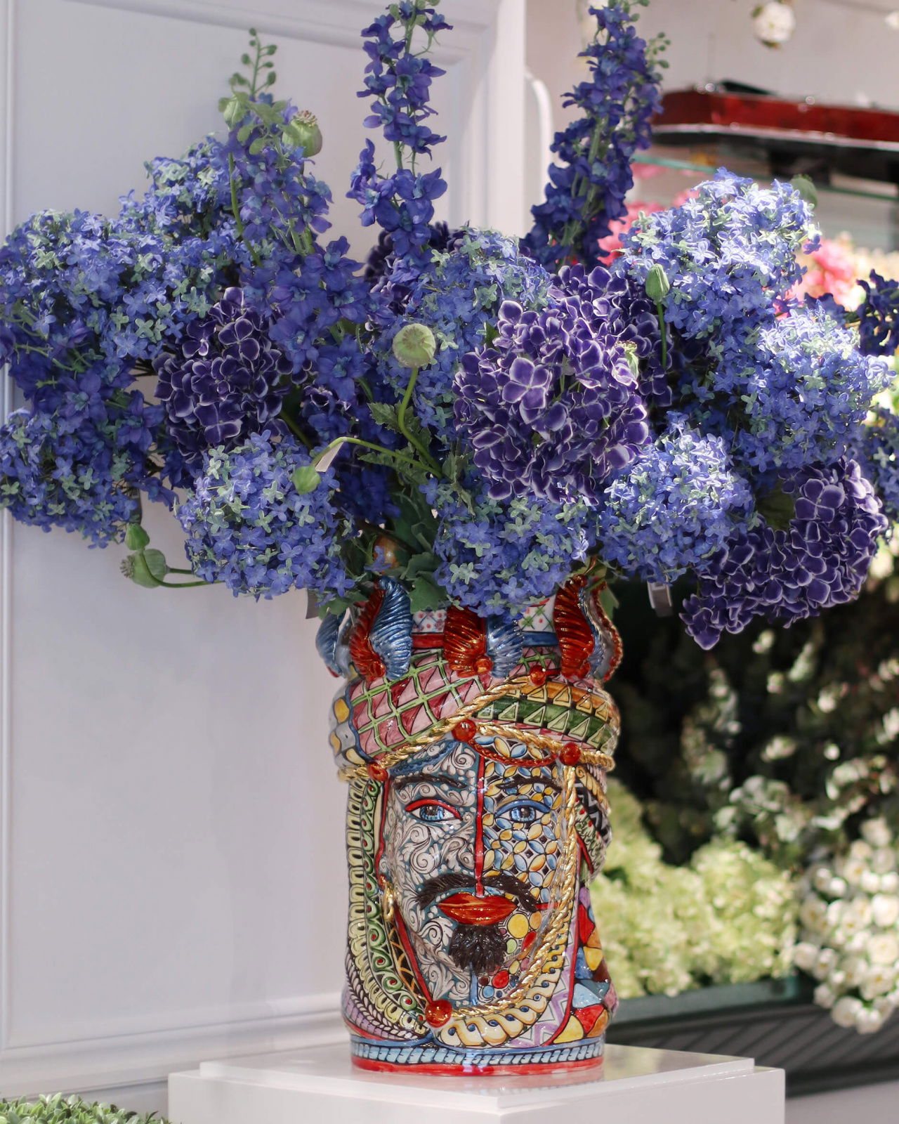 Testa di Moro uomo rosso rubino